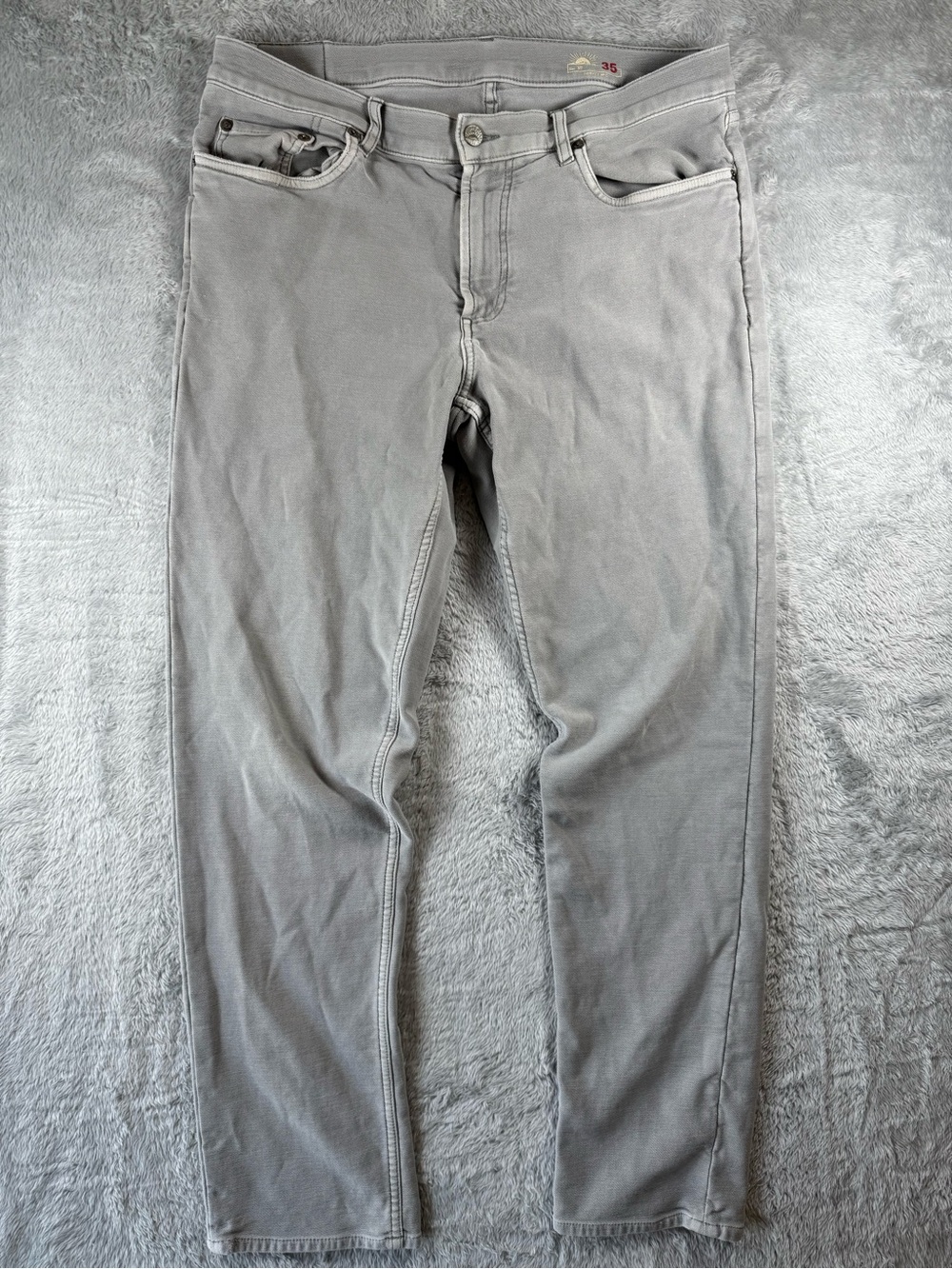 Faherty Gray Stretch Denim Jeans‎ Men’s Size 35 Slim Leg